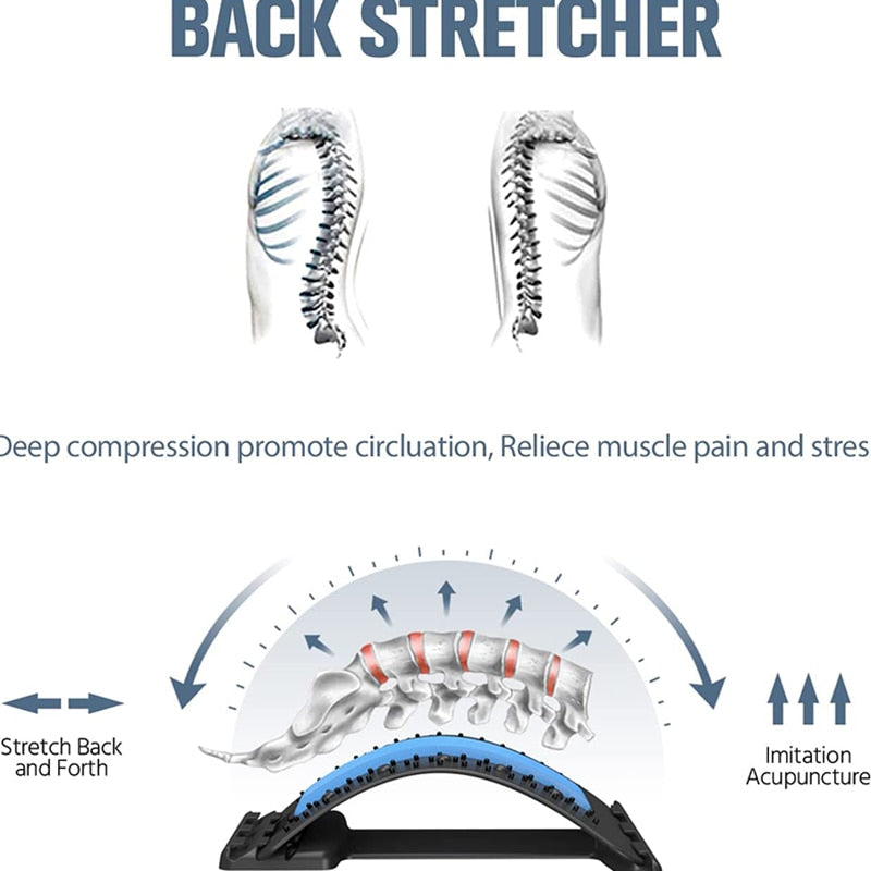 Back Stretcher Magnetotherapy Multi-Level Adjustable Massager